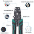 smseace Electrical crimping tool Wire crimper,stripper and cutterfor insulated/Bare/Heat Shrink connectors(22-10 AWG) Multifunctional stripping cr...