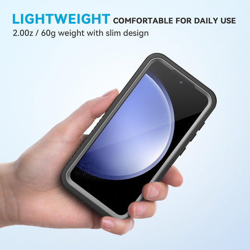 Lanhiem Samsung Galaxy S23 FE Case, IP68 Waterproof Dustproof Case, Built-in Screen Protector, Heavy Duty Shockproof Full Body Protective Phone Co...