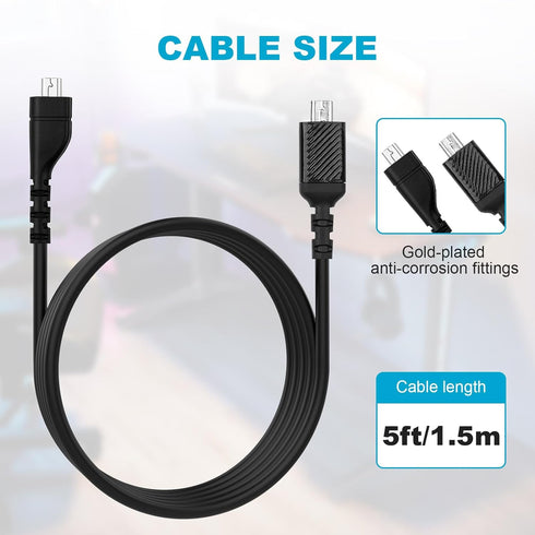 Arctis 5 Cable Compatible with SteelSeries Arctis 3, Arctis 5, Arctis 7, Arctis Pro Gaming Headset, Replacement Audio Cable Cord, 5ft...