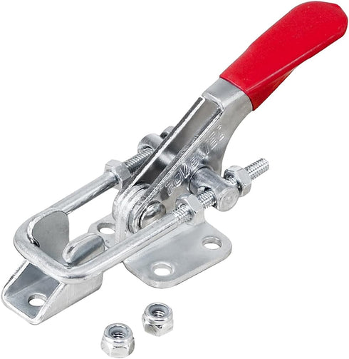 POWERTEC 1PK Toggle Clamp, 400 lbs Holding Capacity, 323 Adjustable U Bolt Latch w/ Antislip Hand Grip for Woodworking Jigs & Fixtures, Smoker, Ti...