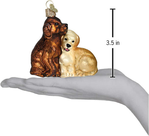 Old World Christmas Ornaments: Dog and Pet Accessories Glass Blown Ornaments for Christmas Tree, Puppy Love...