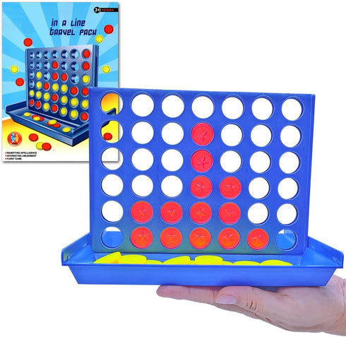 4 in a Line Game,6 Spare Discs Included, Four in a Row Line Up 4 Gaming Fun Set, Travel Portable Convenient Size, Classic Fun Educational Family G...
