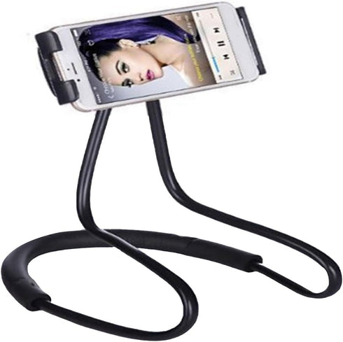 Flexible Cellphone Holder,Hanging on Neck Universal Mobile Phone Stand Lounger's Bracket For Mobile Phone Tablet PC Desktop(Pink)...