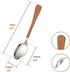 Daily Treasures Dinner Spoons Set, 6Pack 6.7" Food Grade Stainless Steel Spoons, Imitation Wood Handle Flatware Spoons for Coffee Dessert Tea Home...