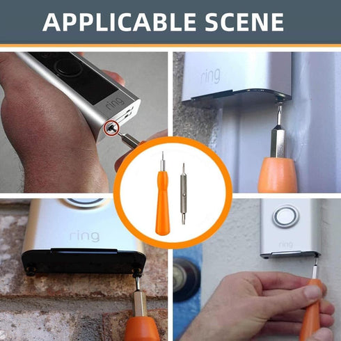 Doorbell Screwdriver Replacement,Double-Ended Screwdriver for Doorbell Replacement Bit Fit for All Doorbells Include Video Doorbell, Video Doorbel...