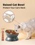 Elevated Cat Food Bowl, 5 Oz Ceramic Raised and Tilted Water Bowl, Anti Vomiting and Protect Pets' Spines Dishes for Small Dog, Fat Faced Cat, Kit...
