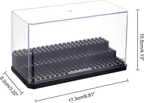 OLYCRAFT Acrylic Minifigure Display Case Box Display Case for Minifigure Action Figures Blocks Removable Display Box Cube Showcase for Models Gift...