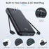 Portable Charger with Built-in Cables & AC Wall Plug,Ultra Slim 13800mAh USB-C Power Bank, 4 Output LCD Display External Battery Pack Phone Charge...