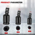 Swivel Joint Socket Converter Set Impact Drive Tools, Impact Sockets, U-Joint Sockets Swivel 1/4", 3/8", 1/2", 3pcs...