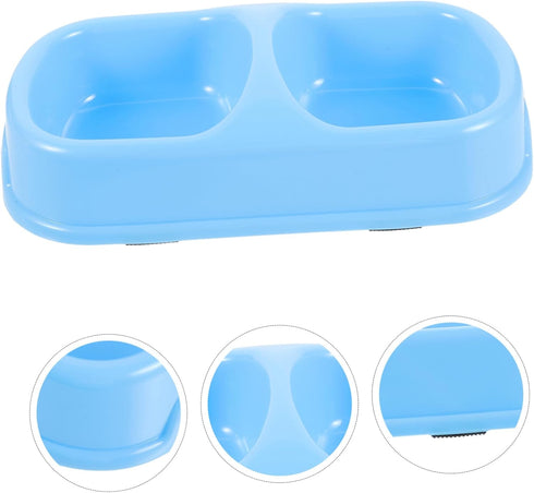Pet Bowl Dog Water Puppy Bowl Portable Dog Bowl Double Dog Feeder Raised Double Dog Bowl Pet Feeding Station Cat Dish Dog Feeding Bowls Cat Food P...