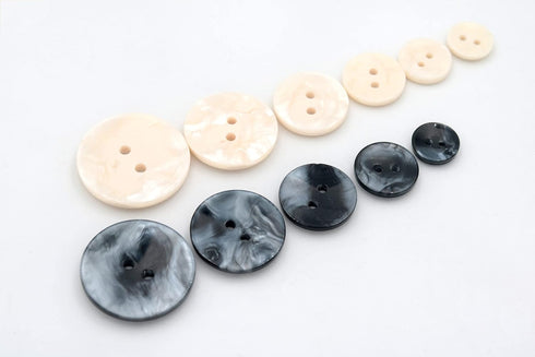 20PCS Resin Round Buttons Craft Sewing Snaps 2 Holes Handmade DIY Accessories (Beige, 15mm)...