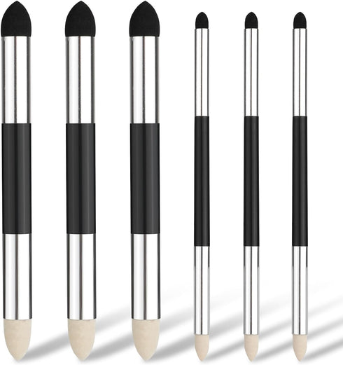 6pcs Artist Blending Sponge Pen, 2 Sizes Double-Headed Pastel Blending Stump Pencil Sketch Brush Rubbing Lucy Drawing Art Foam Blender Stick Blend...