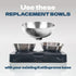 Raised Cat Food Bowls - Two Replacement Bowls Set, Elevated Tilted Bowls, Stainless Steel Bowls, Cat Feeding Bowls (2 pcs)...