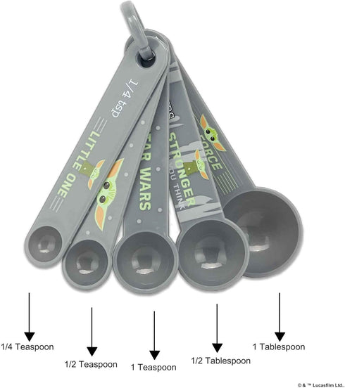 Disney Star Wars The Mandalorian Measuring Spoons - Adorable Baby Yoda Measuring Spoons for Kitchen...