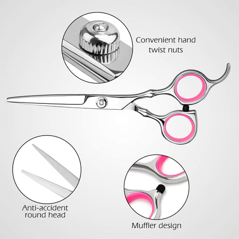 Professional Home Hair Cutting Kit - Quality Home Haircutting Scissors Barber/Salon/Home Thinning Shears Kit with Comb and Case for Men and Women ...
