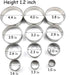 Stainless Steel Round Cookie Cutter Set, 12 Circular Biscuit Cutters Round Donut Ring Molds for Baking 1.2 Inch Height...