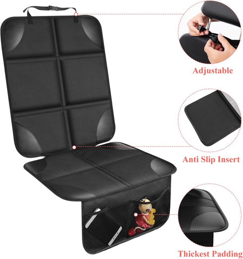 Car Seat Protector for Child Car Seat, Thick Padding Seat Protector Under Baby Car Seat, 600D Waterproof Non-Slip Fabric Car Seat Cover for Child ...