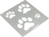 Aleks Melnyk No.61 Metal Stencils Paw Print for Painting on Wood, Tiger Print Stencil, Dog Paw, Puppy Paw, Small Cat Paw, Dog Footprint Stencil, P...