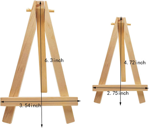 10 Pcs 5 Inch Mini Wood Display Easel for Displaying Small Canvases, Photos...