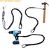 3 Pack Retractable Tool Lanyard, Safety Fall Protection Tools Leash with Aluminum Screw Lock Carabiner Clip and Adjustable Loop End, Tough Scaffol...