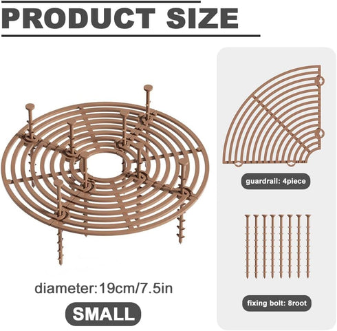 2Pack Plant Pot Grid, Cuttable Flower Pot Soil Cover Protectors with Deep Stakes, Dogs, Cats Digging Stopper, Plant Grid Pot Cover, 19cm/7.5in Dia...
