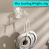 Reusable Utensil Hooks with 6 Hooks; 2 Pack Utensil Rack Self Adhesive & Suction Cup Hook 360° Rotating Under Cabinet Key Hook Kitchen Utensil Hol...