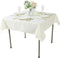Cupuamon Square Tablecloth 52x52 inch Washable Polyester Fabric Table Cloth for Wedding Party Dining Banquet Decoration?52x52,Ivory?...