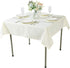 Cupuamon Square Tablecloth 52x52 inch Washable Polyester Fabric Table Cloth for Wedding Party Dining Banquet Decoration?52x52,Ivory?...