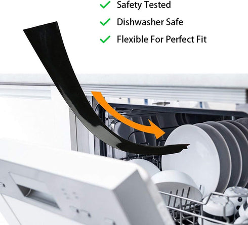 Silicone Stove Counter Gap Cover, Heat Resistant Kitchen Stove Counter Silicone Gap Filler Cover Seals Spills Between Counter Stovetop Oven Washer Dryer, 2 Pack (21 inch, Black)