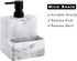 zccz Soap Dispenser with Sponge Holder, Marble Look Liquid Hand and Dish Soap Dispenser Pump Bottle and Sponge Holder 2 in 1 for Kitchen Sink Bath...