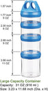BeneLabel Stackable Food Storage Containers with Twist Lock System - BPA-Free Tritan Containers for Travel, Formula, Protein Powder, Snacks - Leak...