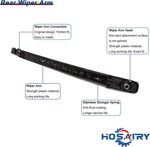 Rear Wiper Arm Blade Set for Jeep Grand Cherokee 2011-2017 Rear Windshield Wiper Arm Blade Assembly 68079868AA 68079869AA...
