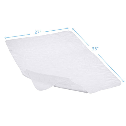 TL Care Waterproof Quilt-Like Flat Reusable Multi-Use Protective Mattress Pad Cover for Babies, Adults & Pets, White,27" x 36"...
