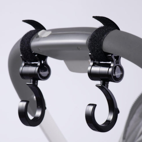 SUNVENO Baby Stroller Hooks for Mom Purse Shopping Grocery Bag and Accessory - (2 Pack)...
