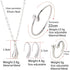5PCS Silver Jewelry Set for Women Teardrop Pendant Necklace Earrings Bracelet Ring Fit with Party Meeting Dating Wedding Birthday Gift...