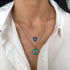 Obidos 14k Gold Plated Evil Eye Turquoise Pendant Necklace for Women 18-20Inch,Round Circle Disk Minimalist Jewelry...