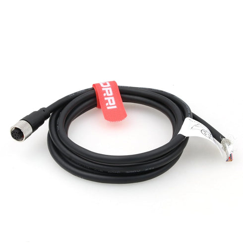 DRRI M12 8-Pins Female Sensor Connector to Fly Lead Waterproof Electrical Shield Cable for Automation Application (M12 8P Female Cable, 1M)......