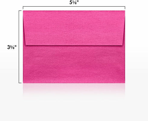 A1 Invitation Envelopes (3 5/8 x 5 1/8) - Azalea Pink Metallic (50 Qty.)...