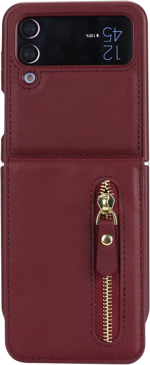 Cavor for Samsung Galaxy Z Flip 4 Case Wallet with for Women,Galaxy Z Flip 4 Case with Strap,Crossbody Strap Lanyard Card Holder Stand,Flip 4 Phon...