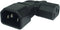 Cerrxian Left Angle IEC 320 C14 3 Pin Male to C13 Female PDU PSU UPS Power Extension Adapter Receptacle for LCD LED TV Wall Mount...