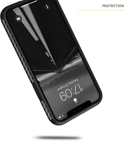 Tasikar Compatible with iPhone 11 Case Carbon Fiber Leather Design with TPU Bumper Premium Hybrid Case (Black)...