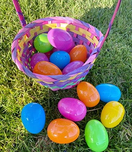 GiftExpress Plastic Bright Easter Egg Assortment 50 Pcs Perfect for Easter Egg Hunt/Surprise Egg/Easter Hunt...