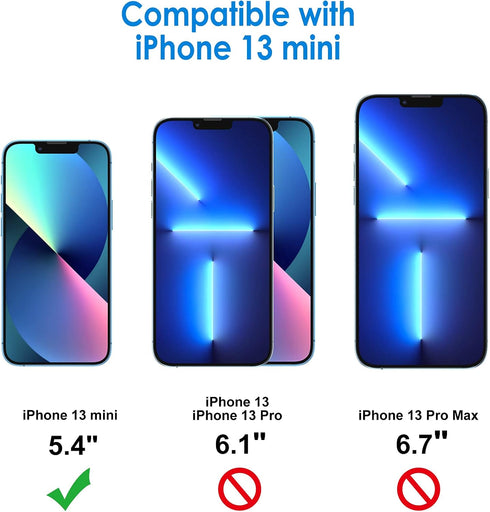 JETech Screen Protector Compatible with iPhone 13 mini 5.4-Inch, Tempered Glass Film, 3-Pack...