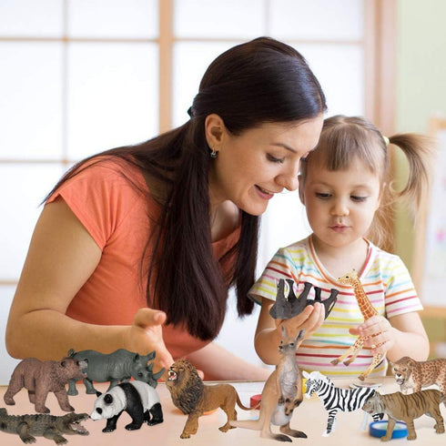 Andux Realistic Animals Figures Toys Marine Life Wild Jungle Learning Educational Playset FZDW-03 (Elephant)...