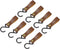 uxcell Leather S Hooks, 8Pcs Camping Hook Hanger Multipurpose S-Shaped Hangers for Outdoor Picnic Hanging Pots Pans Utensils, Dark Brown...