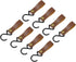 uxcell Leather S Hooks, 8Pcs Camping Hook Hanger Multipurpose S-Shaped Hangers for Outdoor Picnic Hanging Pots Pans Utensils, Dark Brown...