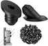 50 Pcs Cable Railing Rubber Grommets,45 Degree Angle Beveled Protector Sleeves,Cable Railing Protective Sleeves for 1/8" 5/32" 3/16" Cables for Me...