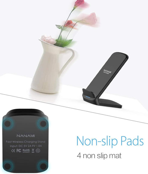 NANAMI Upgraded Fast Wireless Charger,Qi-Certified Wireless Charging Stand Compatible Samsung Galaxy S24/S23/S22/S21/S20/S10/S9/Note 20 Ultra/10/9...