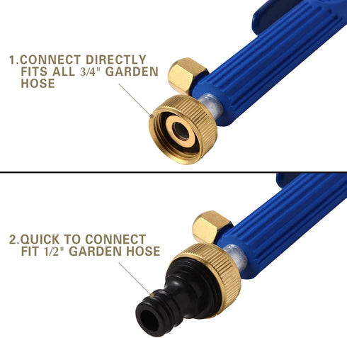 High Pressure Power Washer Wand, Pressure Washer Gun with Garden Universal Hose End,Extendable Flexible Garden Watering Wand With 2 Hose Nozzle fo...