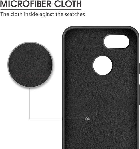 ABITKU Pixel 3 Case, Pixel 3 Phone Case, Thicken Silicone Gel Rubber Case Soft Microfiber Cloth Lining Cushion Compatible for Google Pixel 3 (Blac...